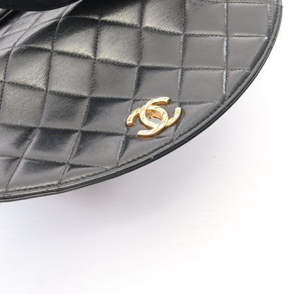マトラッセ ショルダーバッグ ラムスキン ブラック ゴールド金具 ヴィンテージ シャネル バッグ CHANEL