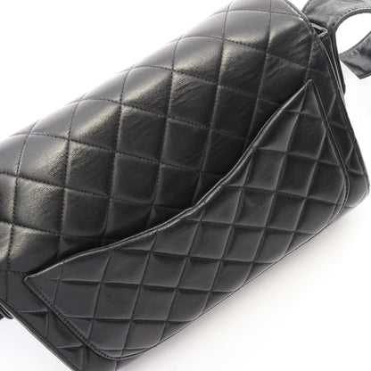 マトラッセ ショルダーバッグ ラムスキン ブラック ゴールド金具 ヴィンテージ シャネル バッグ CHANEL