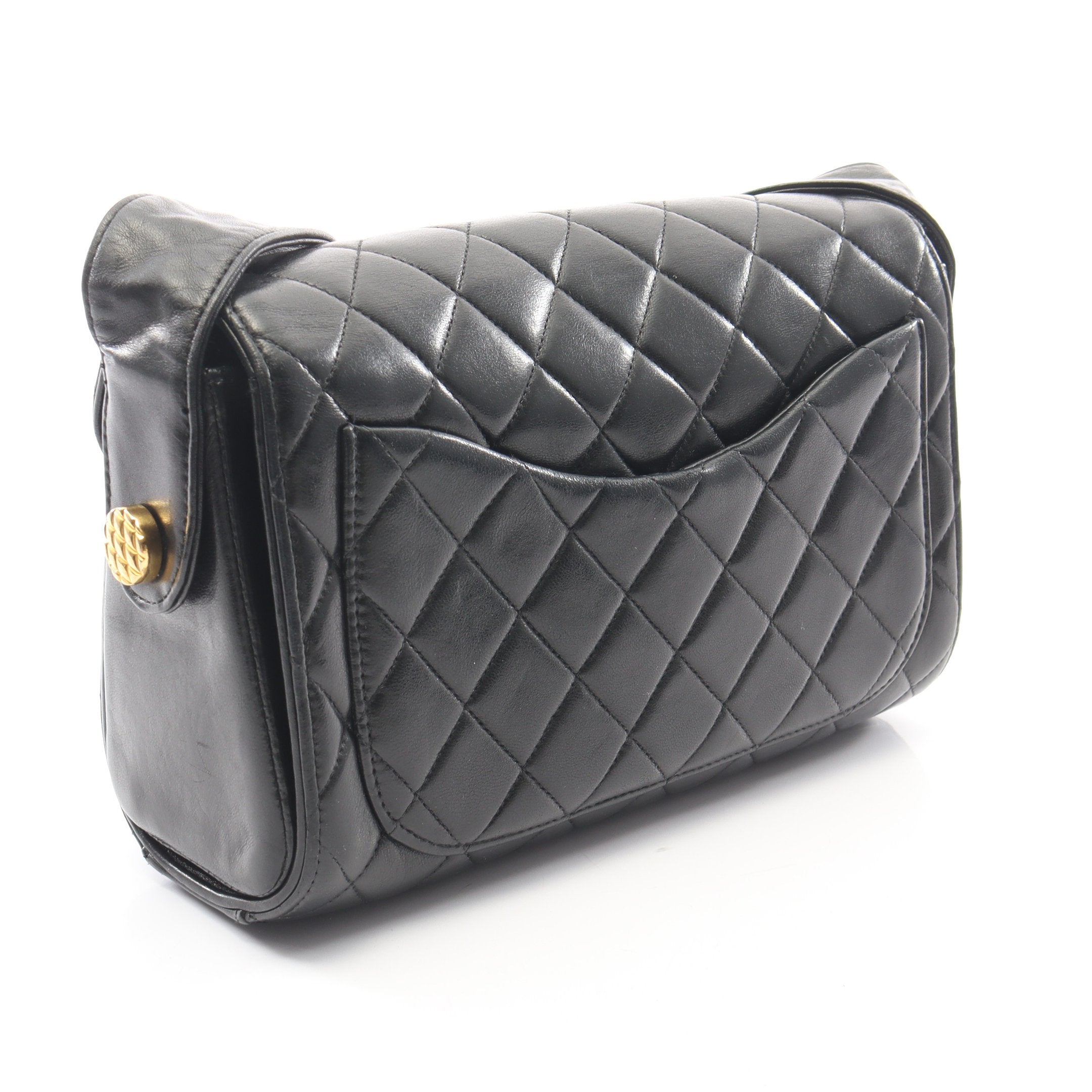 CHANEL ラムスキン　ヴィンテージ  バッグ　正規品 並品】CHANEL マトラッセチェーンショルダーバッグ ラムスキン