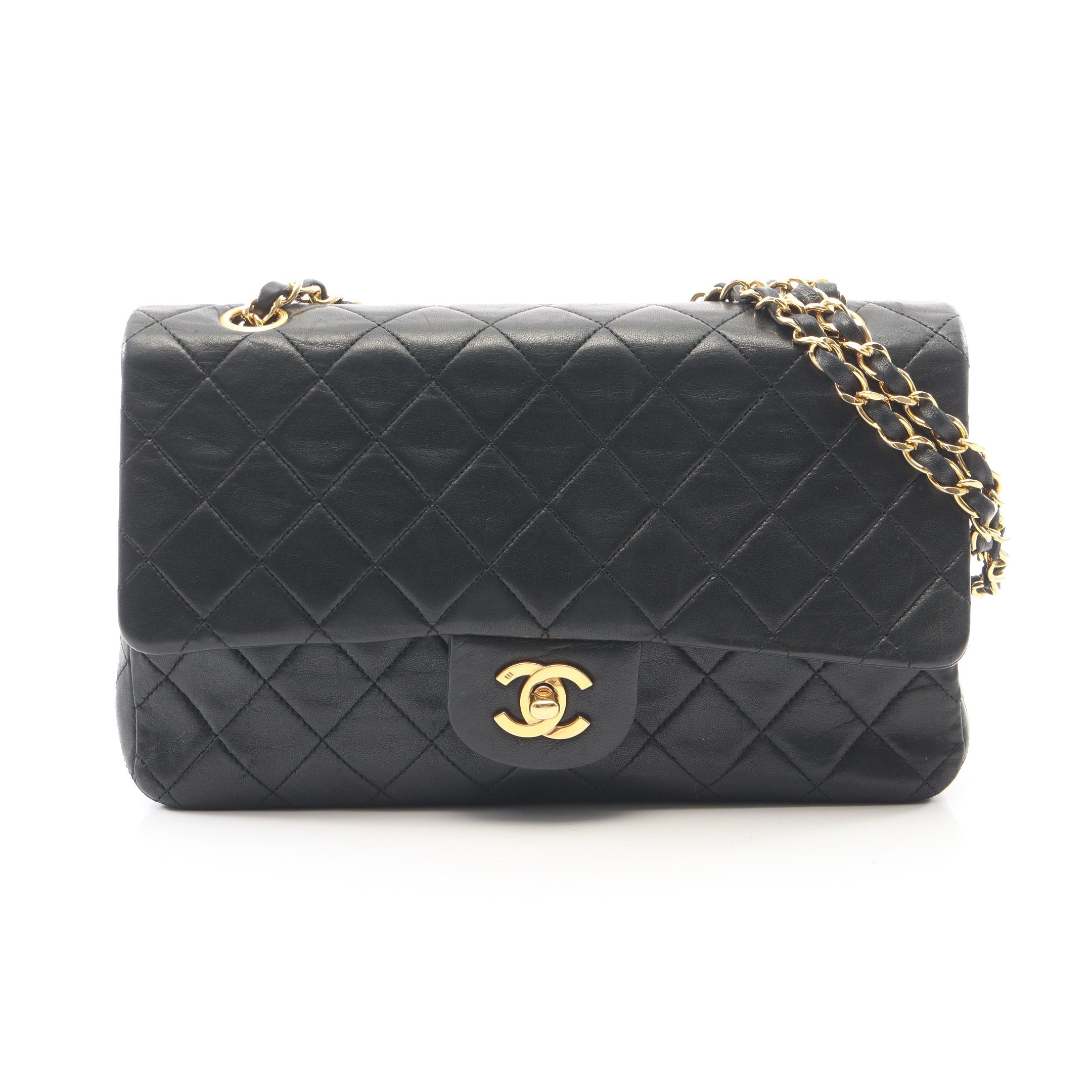 CHANEL ヴィンテージ マトラッセ ラムスキン Wフラップ Wチェーンバッグ CHANEL（シャネル） （中古）シャネル マトラッセ 25 2way Wフラップ W