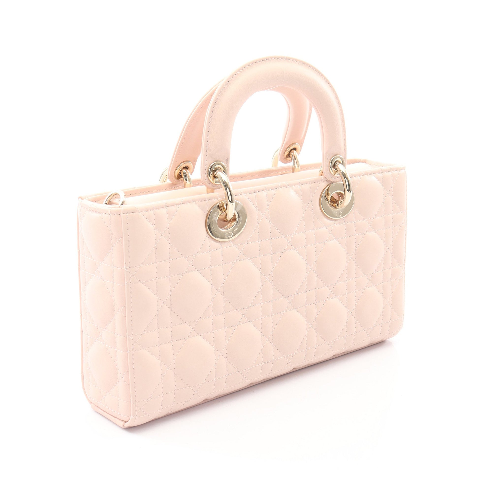 Lady D-Joy ミディアム カナージュ 2WAY ハンドバッグ レザー ライトピンク クリスチャンディオール バッグ Christian Dior