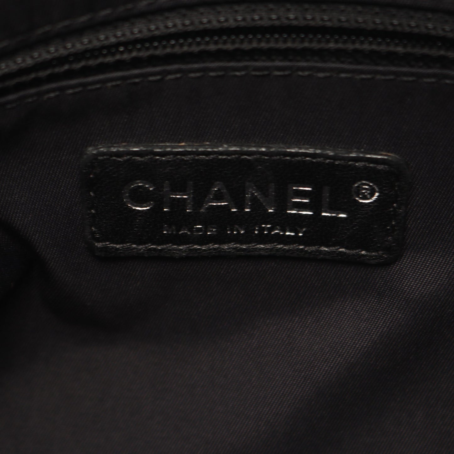 パリビアリッツPM ハンドバッグ トートバッグ コーティングキャンバス レザー ブラック シルバー金具 シャネル バッグ CHANEL