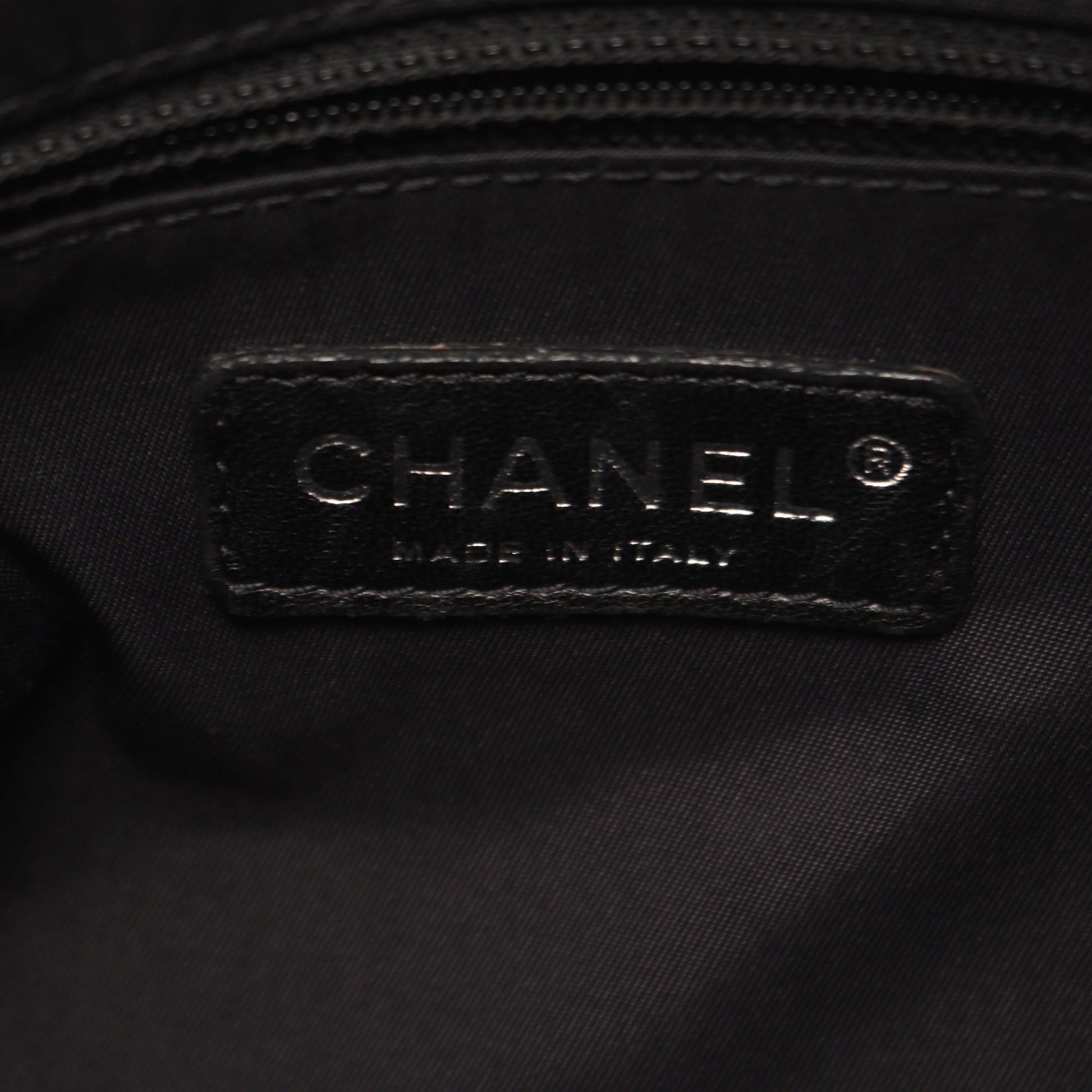 パリビアリッツPM ハンドバッグ トートバッグ コーティングキャンバス レザー ブラック シルバー金具 シャネル バッグ CHANEL
