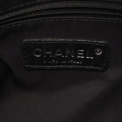 パリビアリッツPM ハンドバッグ トートバッグ コーティングキャンバス レザー ブラック シルバー金具 シャネル バッグ CHANEL
