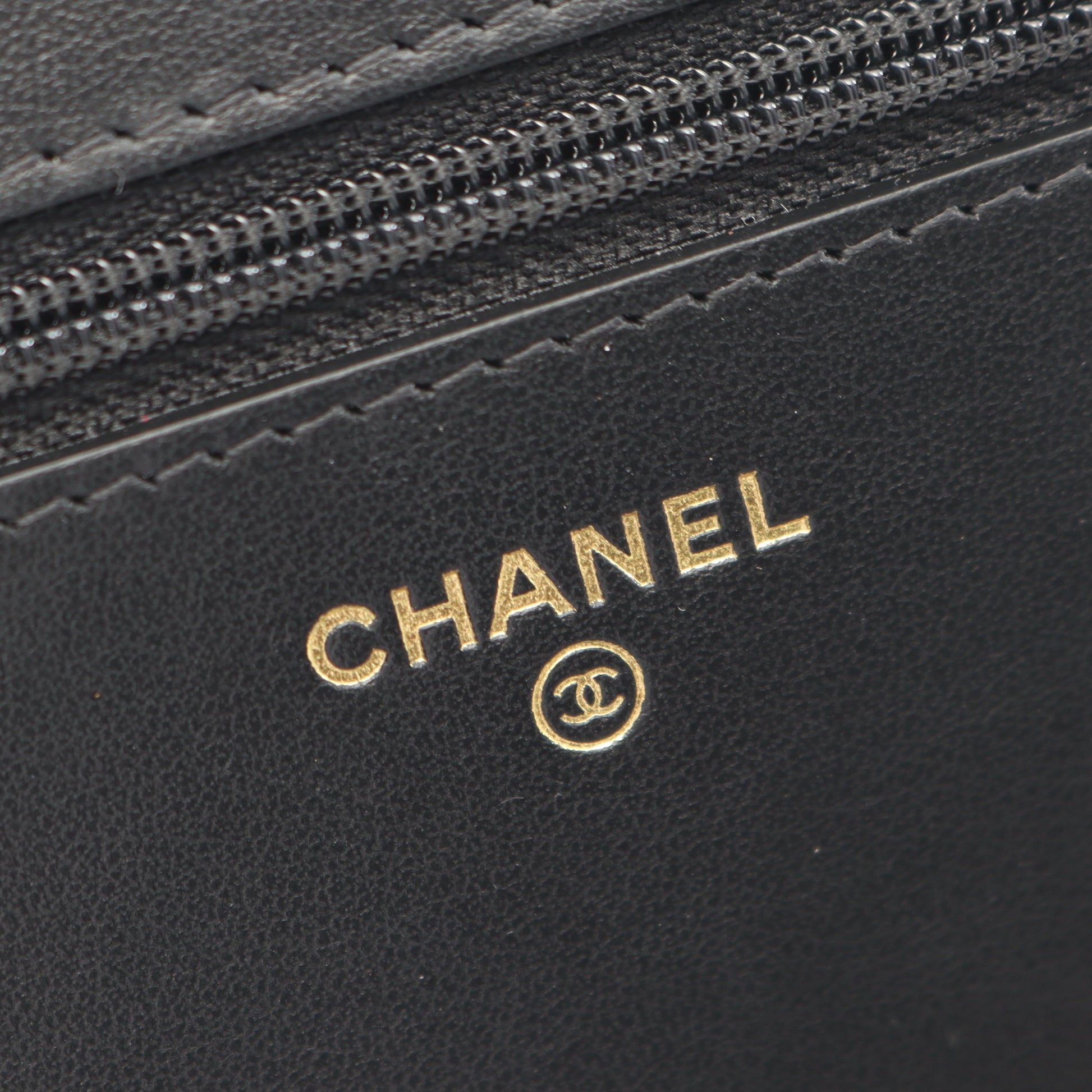 カメリア チェーンウォレット キャビアスキン ブラック ゴールド金具 シャネル バッグ CHANEL