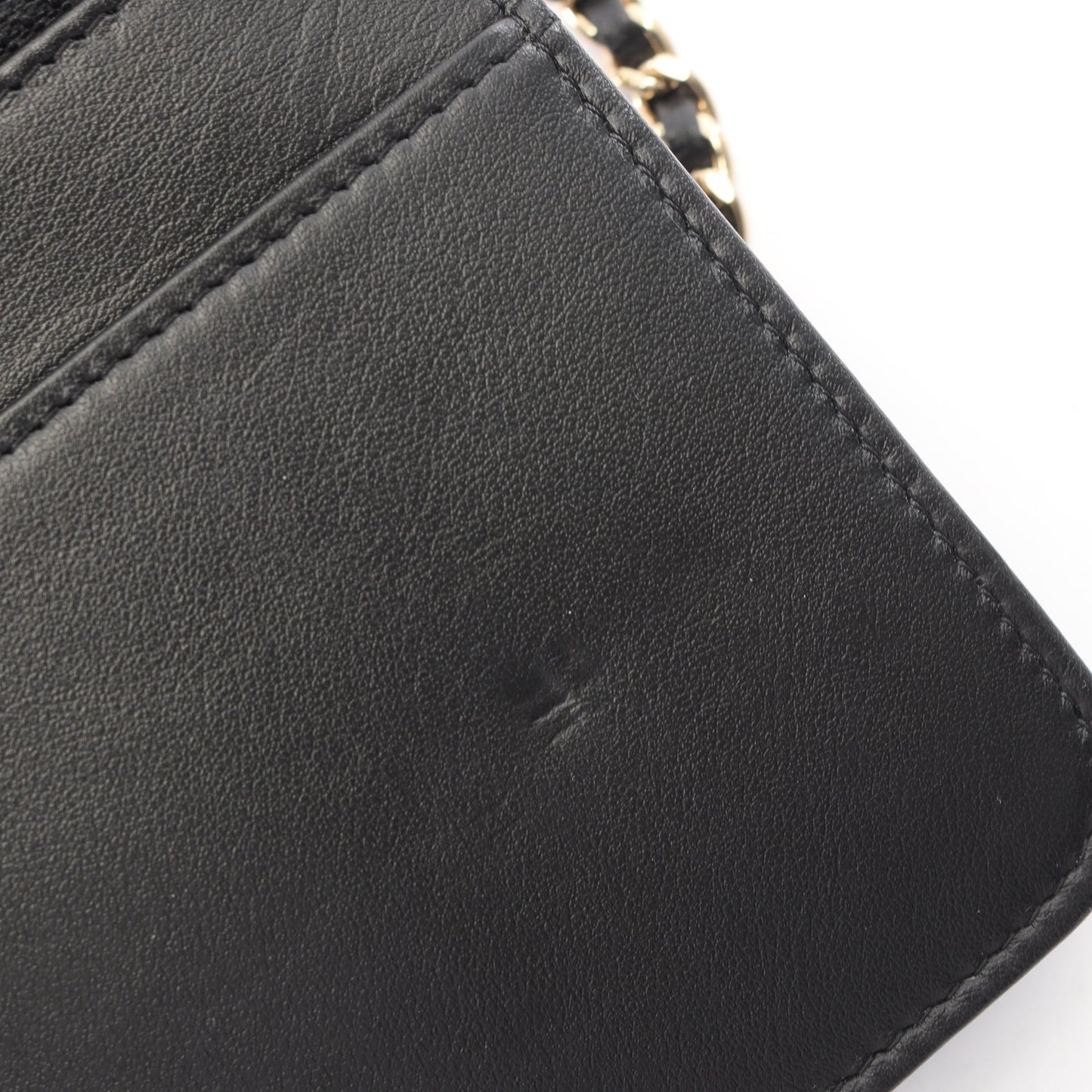 カメリア チェーンウォレット キャビアスキン ブラック ゴールド金具 シャネル バッグ CHANEL