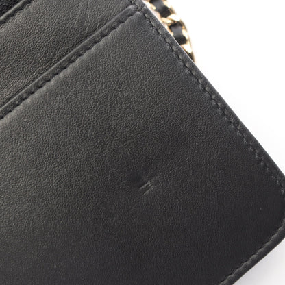 カメリア チェーンウォレット キャビアスキン ブラック ゴールド金具 シャネル バッグ CHANEL