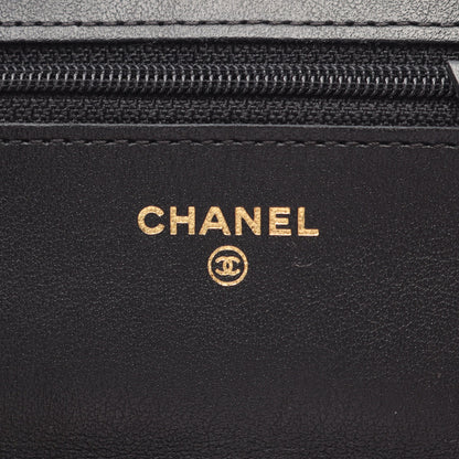 2.55 マトラッセ チェーンウォレット エイジドカーフスキン ブラック ゴールド金具 シャネル バッグ CHANEL