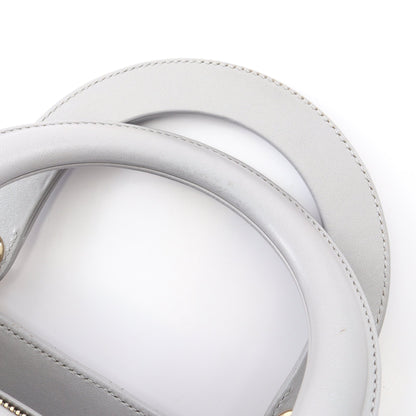 LADY DIOR レディディオール カナージュ 2WAY ハンドバッグ レザー グレー クリスチャンディオール バッグ Christian Dior