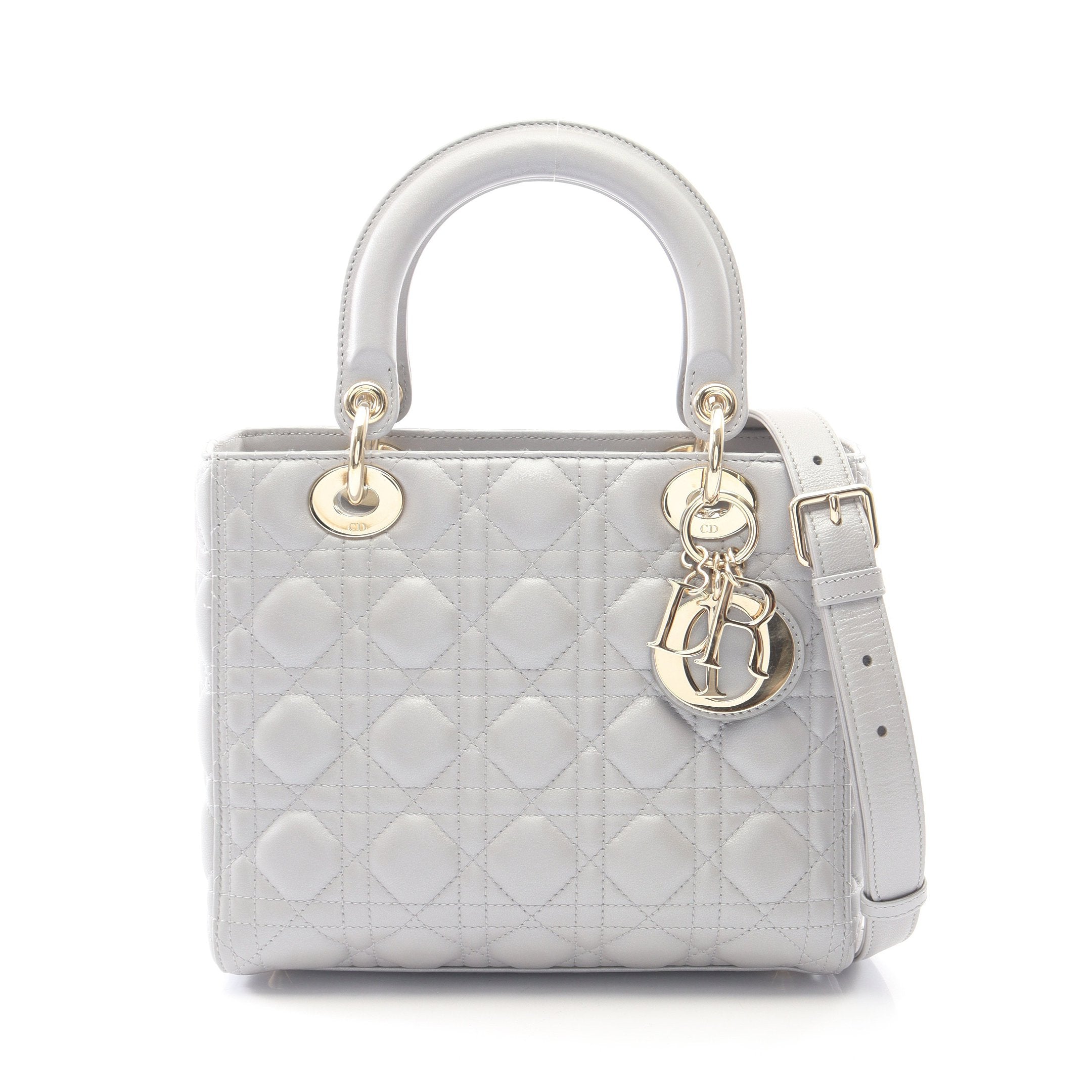 LADY DIOR レディディオール カナージュ 2WAY ハンドバッグ レザー