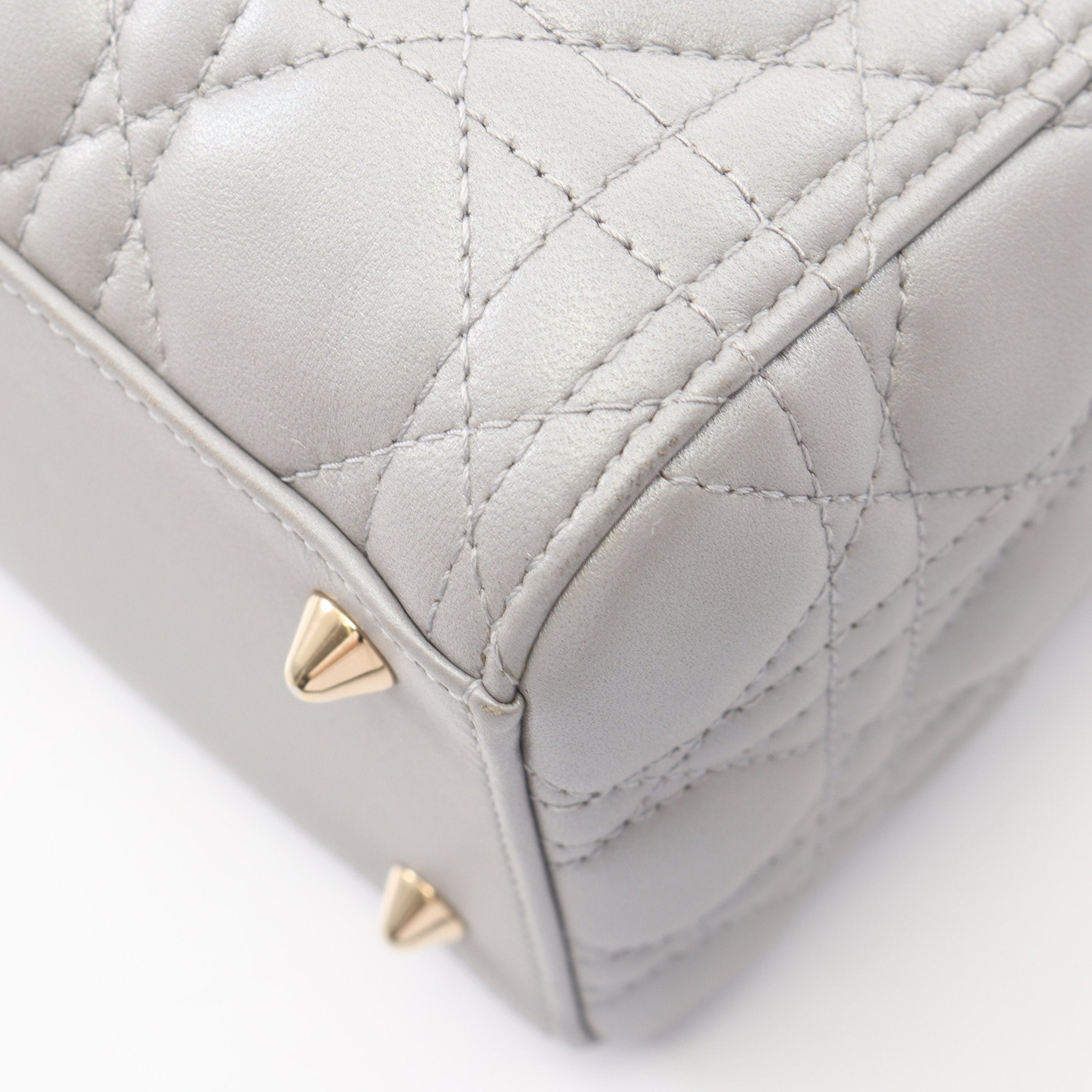 LADY DIOR レディディオール カナージュ 2WAY ハンドバッグ レザー