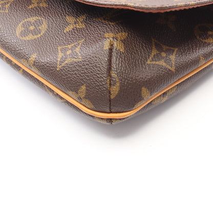 ミュゼットタンゴ ショートストラップ モノグラム ショルダーバッグ PVC レザー ブラウン ルイヴィトン バッグ LOUIS VUITTON