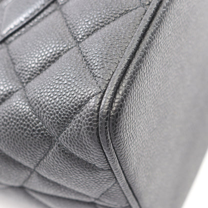 復刻トート ハンドバッグ トートバッグ キャビアスキン ブラック シルバー金具 シャネル バッグ CHANEL
