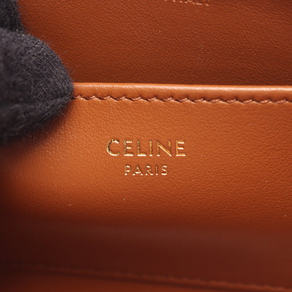 ミニ カメラ キュイル トリオンフ ショルダーバッグ レザー ブラウン セリーヌ バッグ CELINE