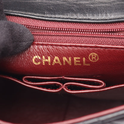 ミニマトラッセ20 チェーンショルダーバッグ ラムスキン ブラック ゴールド金具 シャネル バッグ CHANEL