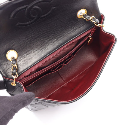 ミニマトラッセ20 チェーンショルダーバッグ ラムスキン ブラック ゴールド金具 シャネル バッグ CHANEL