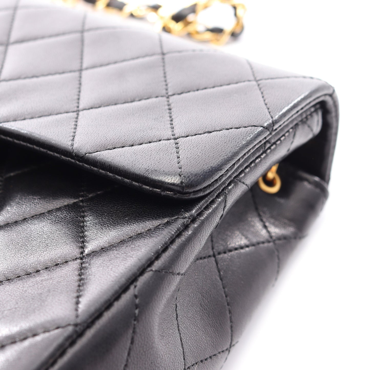 ミニマトラッセ20 チェーンショルダーバッグ ラムスキン ブラック ゴールド金具 シャネル バッグ CHANEL