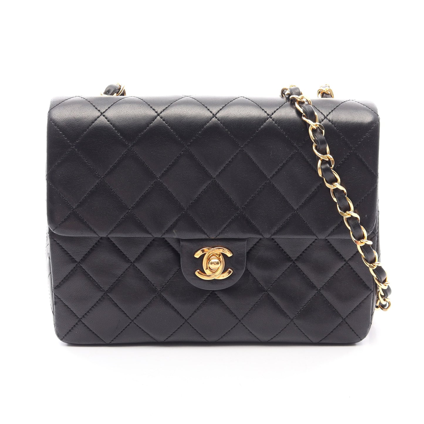 ミニマトラッセ20 チェーンショルダーバッグ ラムスキン ブラック ゴールド金具 シャネル バッグ CHANEL