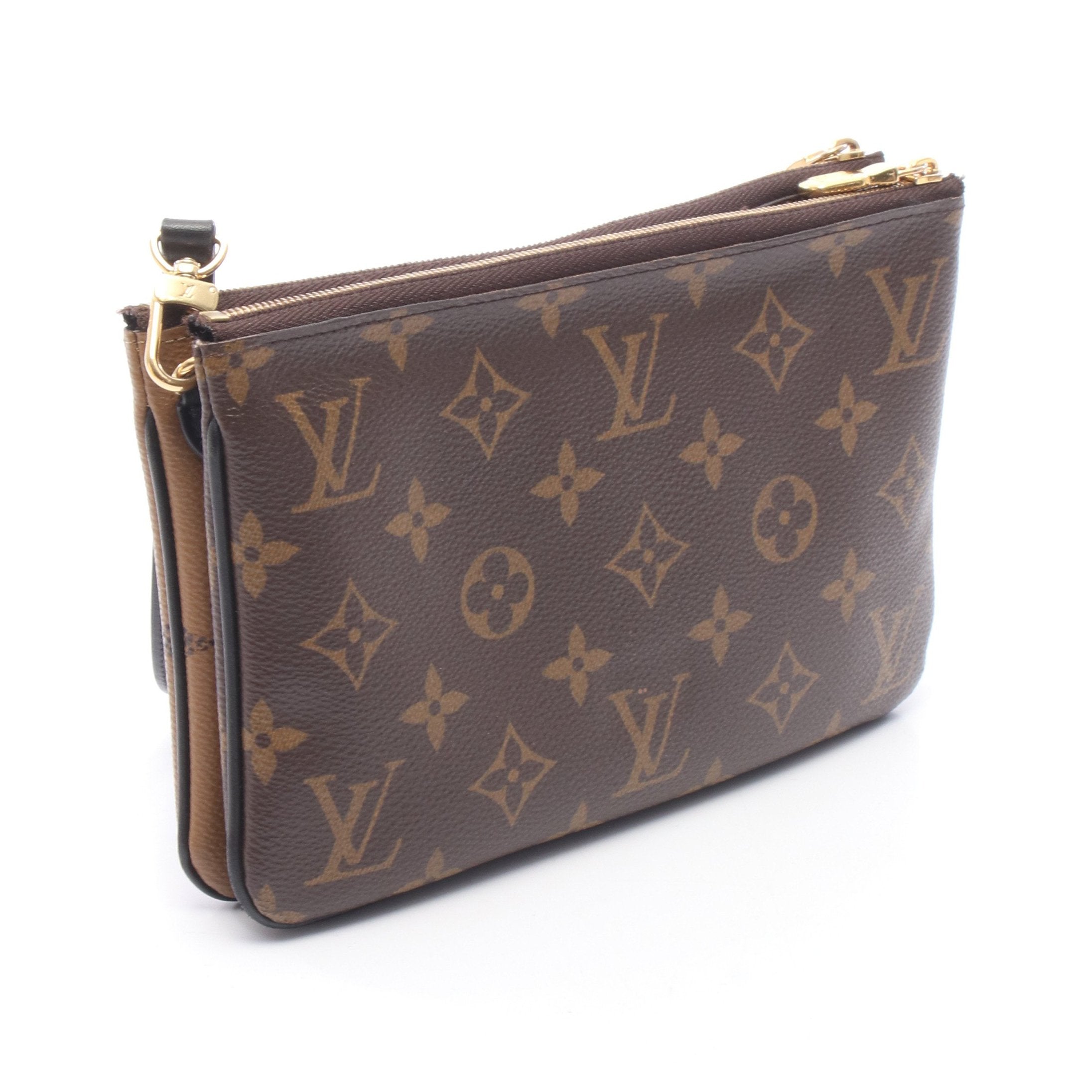 極美品　ポシェット・ドゥーブルジップ モノグラム ジャイアント リバース LOUIS VUITTON（ルイ・ヴィトン） 【良品】ルイヴィトン モノグラム