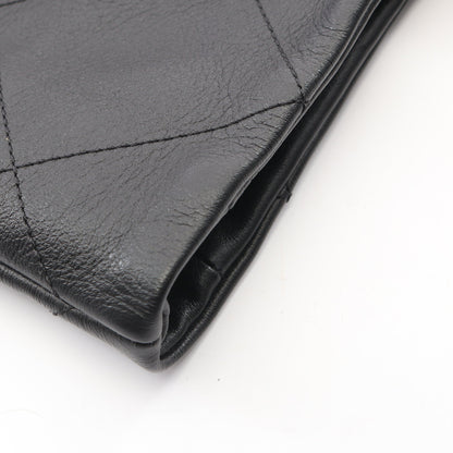 マトラッセ マキシショッピング 2WAY チェーンショルダーバッグ チェーントートバッグ ラムスキン ブラック ゴールド金具 シャネル バッグ CHANEL
