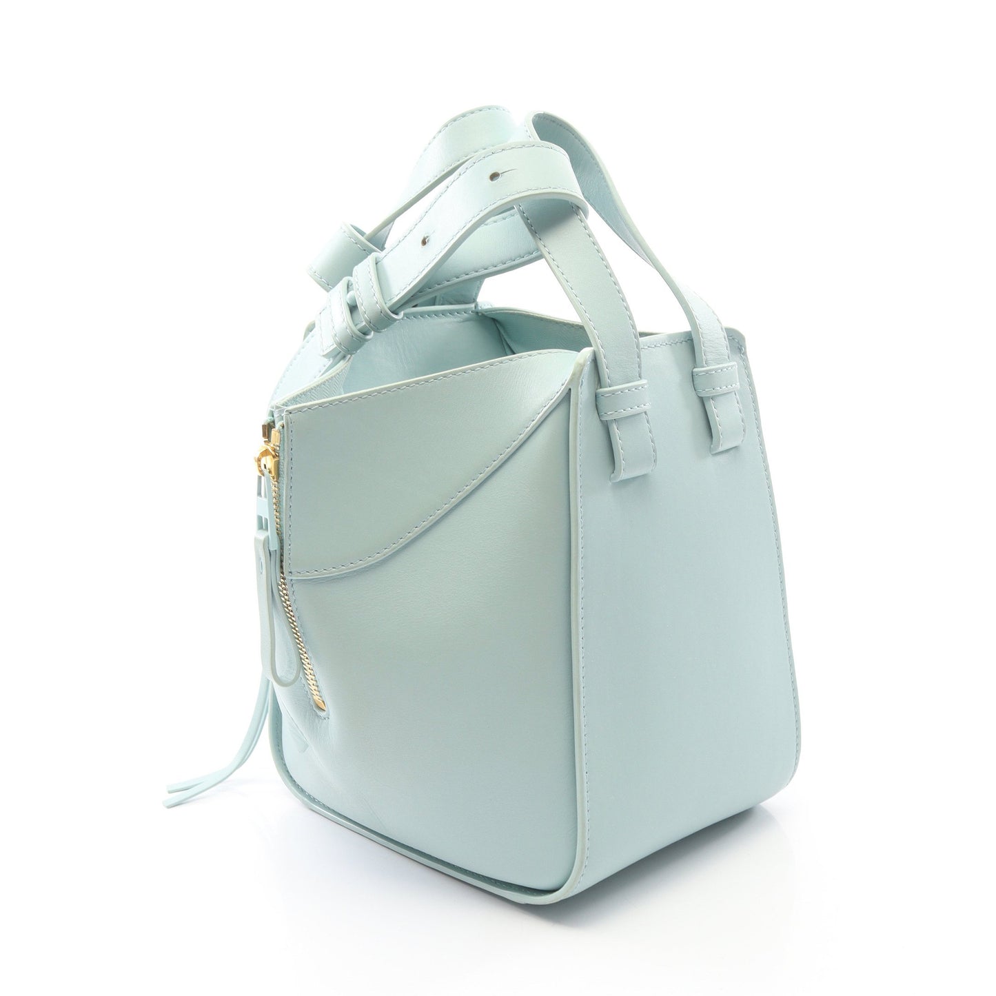 ハンモックバッグ コンパクト 2WAY ハンドバッグ レザー ライトブルー ロエベ バッグ LOEWE