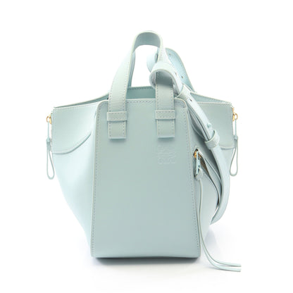 ハンモックバッグ コンパクト 2WAY ハンドバッグ レザー ライトブルー ロエベ バッグ LOEWE