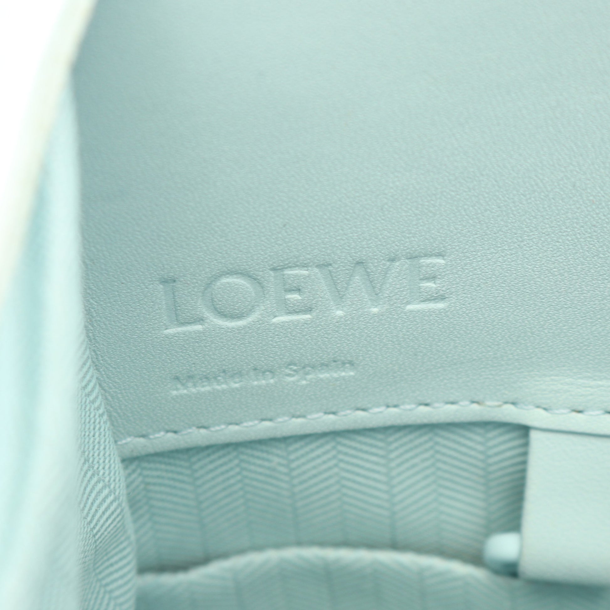 ハンモックバッグ コンパクト 2WAY ハンドバッグ レザー ライトブルー ロエベ バッグ LOEWE