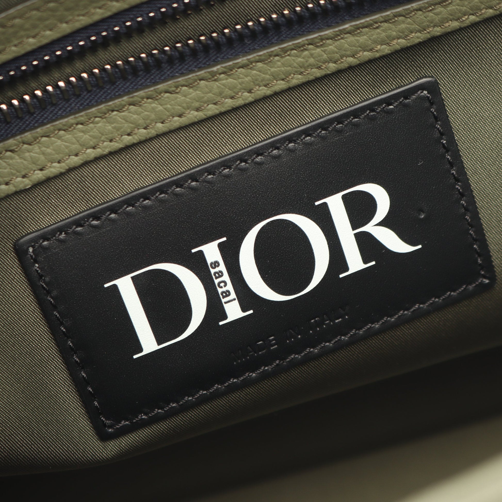 Christian Dior × sacai SADDLE 2WAY ハンドバッグ トートバッグ ナイロン レザー カーキグリーン ネイビー オレンジ クリスチャンディオール バッグ Christian Dior