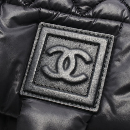 コココクーン ハンドバッグ ナイロン レザー ブラック シルバー金具 シャネル バッグ CHANEL