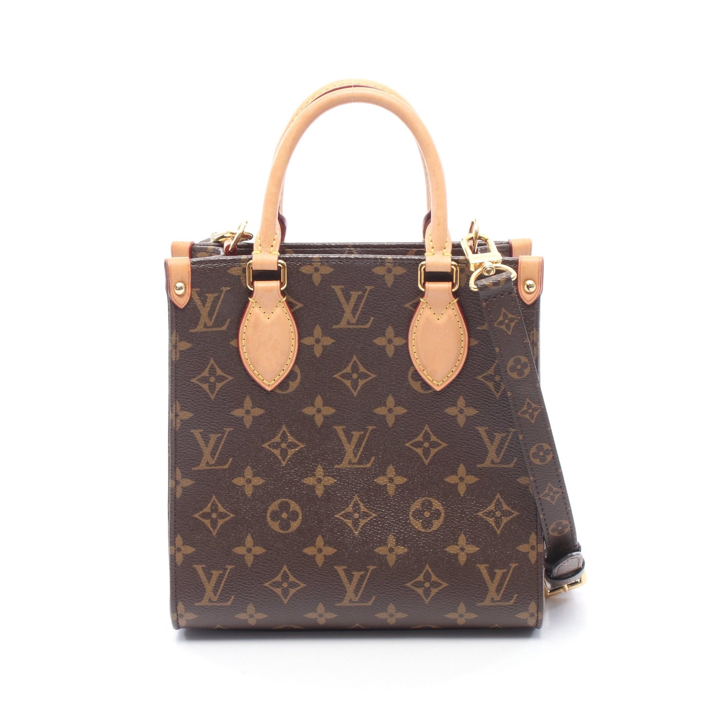 サックプラBB モノグラム 2WAY ハンドバッグ PVC レザー ブラウン ルイヴィトン バッグ LOUIS VUITTON