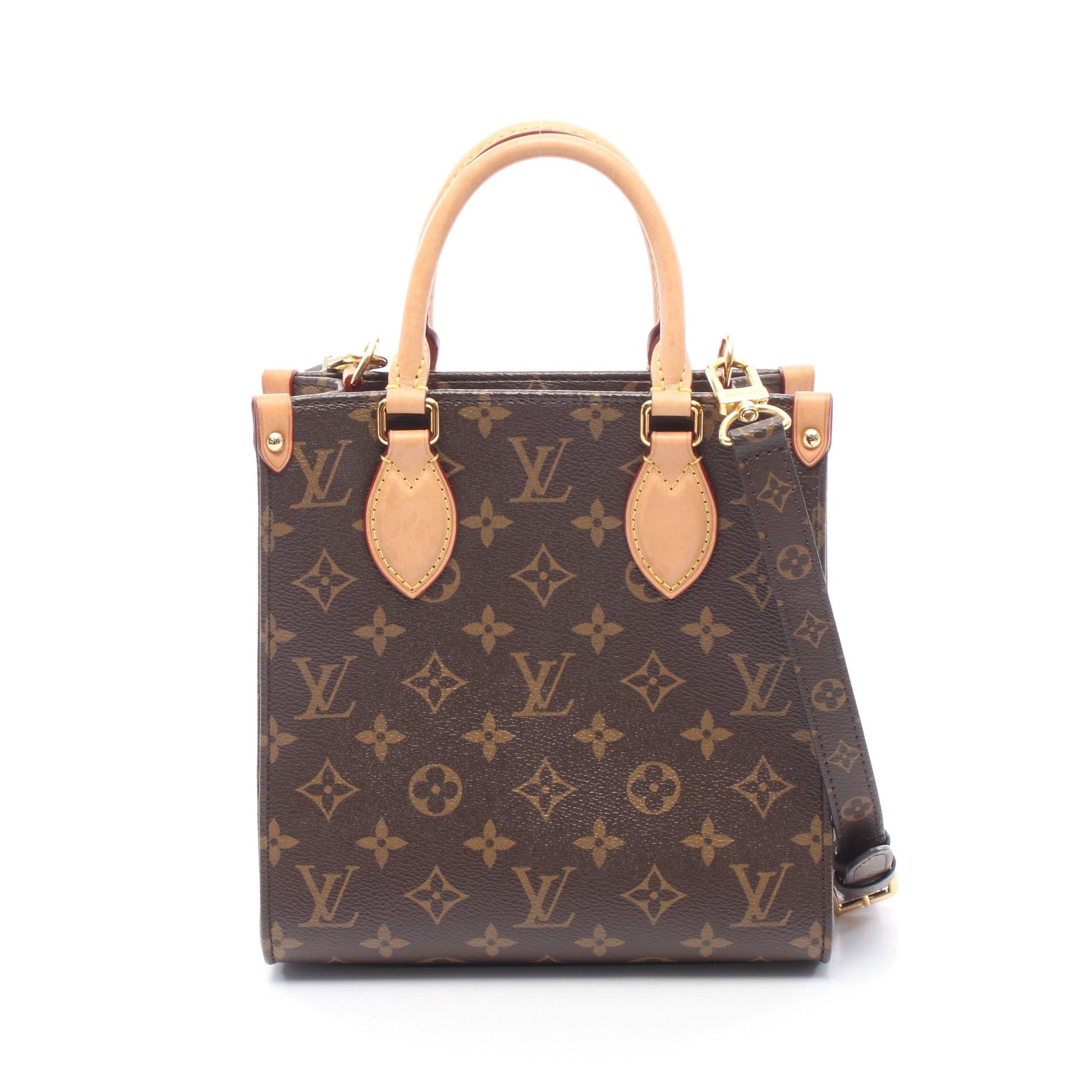 サックプラBB モノグラム 2WAY ハンドバッグ PVC レザー ブラウン ルイヴィトン バッグ LOUIS VUITTON