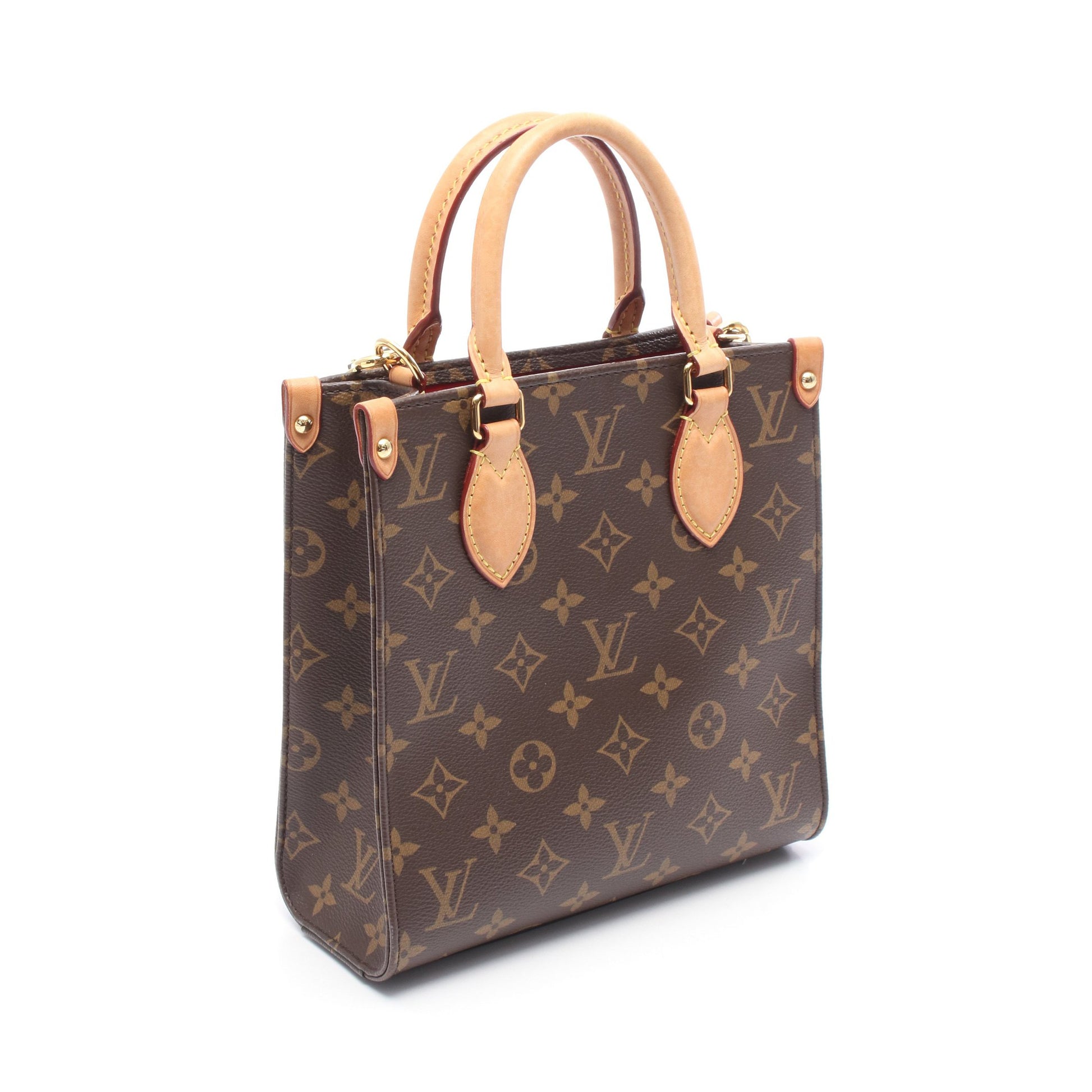 サックプラBB モノグラム 2WAY ハンドバッグ PVC レザー ブラウン ルイヴィトン バッグ LOUIS VUITTON