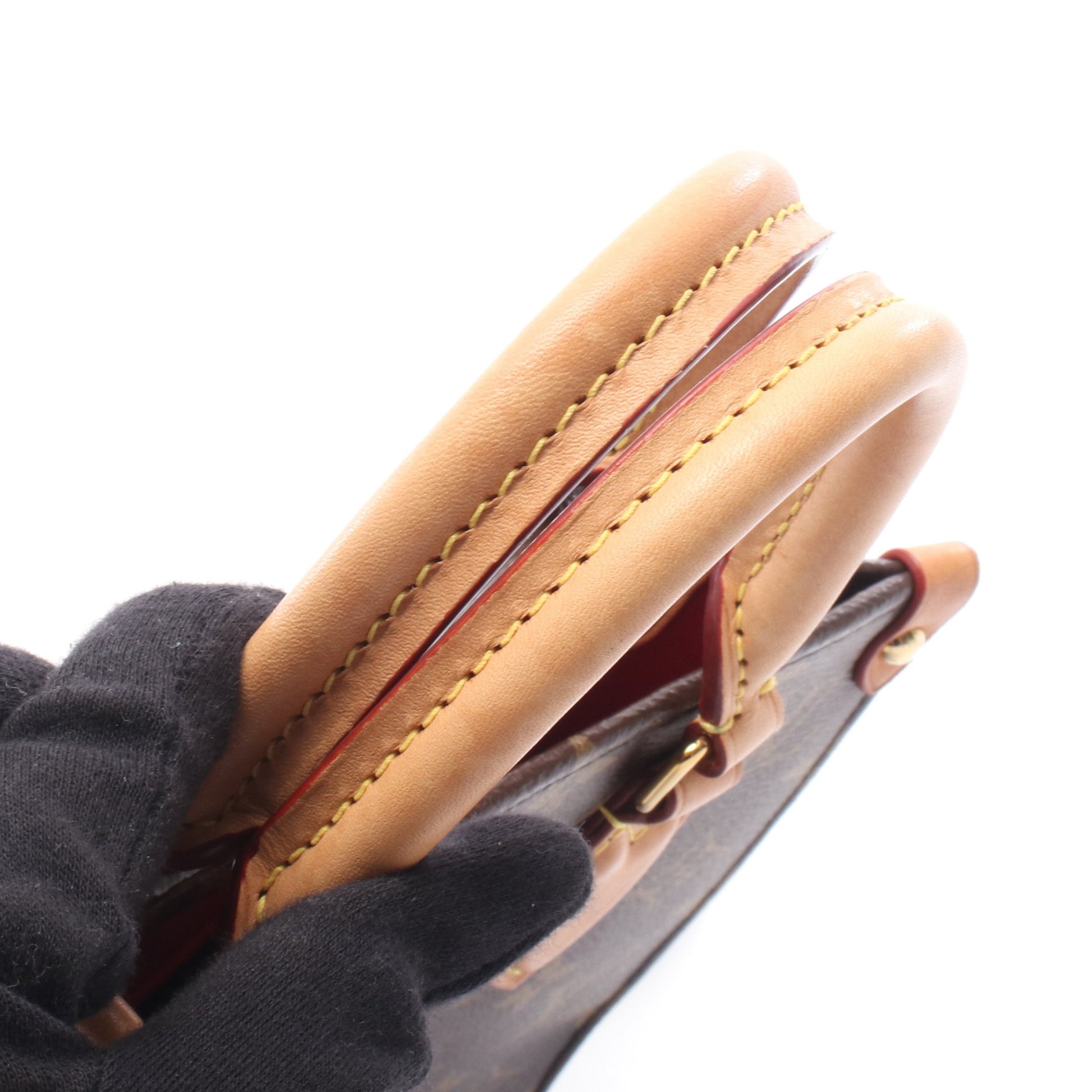 サックプラBB モノグラム 2WAY ハンドバッグ PVC レザー ブラウン ルイヴィトン バッグ LOUIS VUITTON