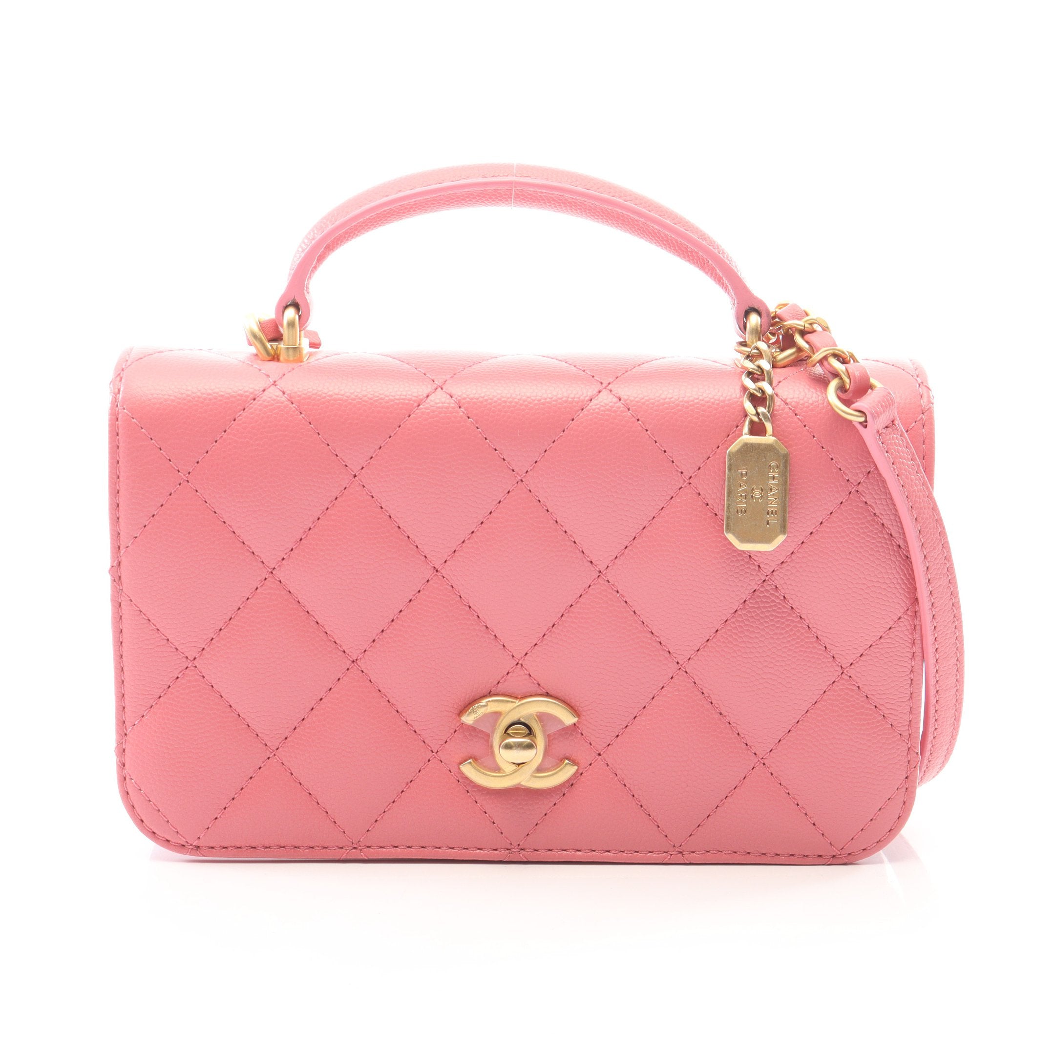 CHANEL☆ボーイシャネルトップハンドルショルダー/2way/ピンク/バッグ 優しいピンク色のボーイシャネル。ボーイシャネルならではの太めの