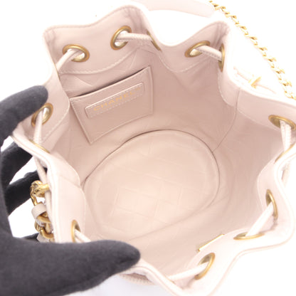 マトラッセ バケットバッグ チェーンショルダーバッグ レザー ライトピンク ゴールド金具 シャネル バッグ CHANEL