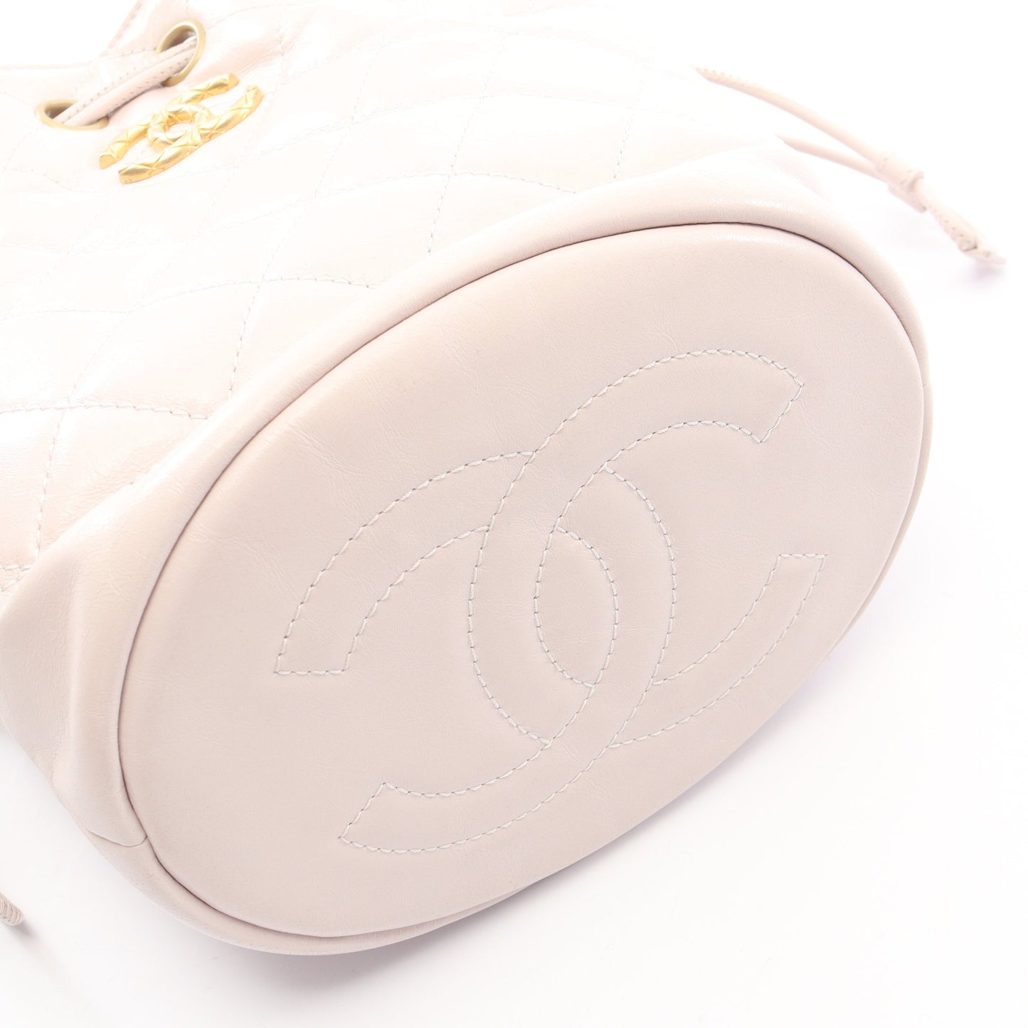 マトラッセ バケットバッグ チェーンショルダーバッグ レザー ライトピンク ゴールド金具 シャネル バッグ CHANEL