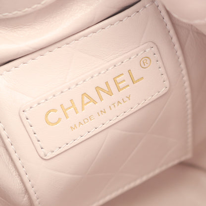 マトラッセ バケットバッグ チェーンショルダーバッグ レザー ライトピンク ゴールド金具 シャネル バッグ CHANEL