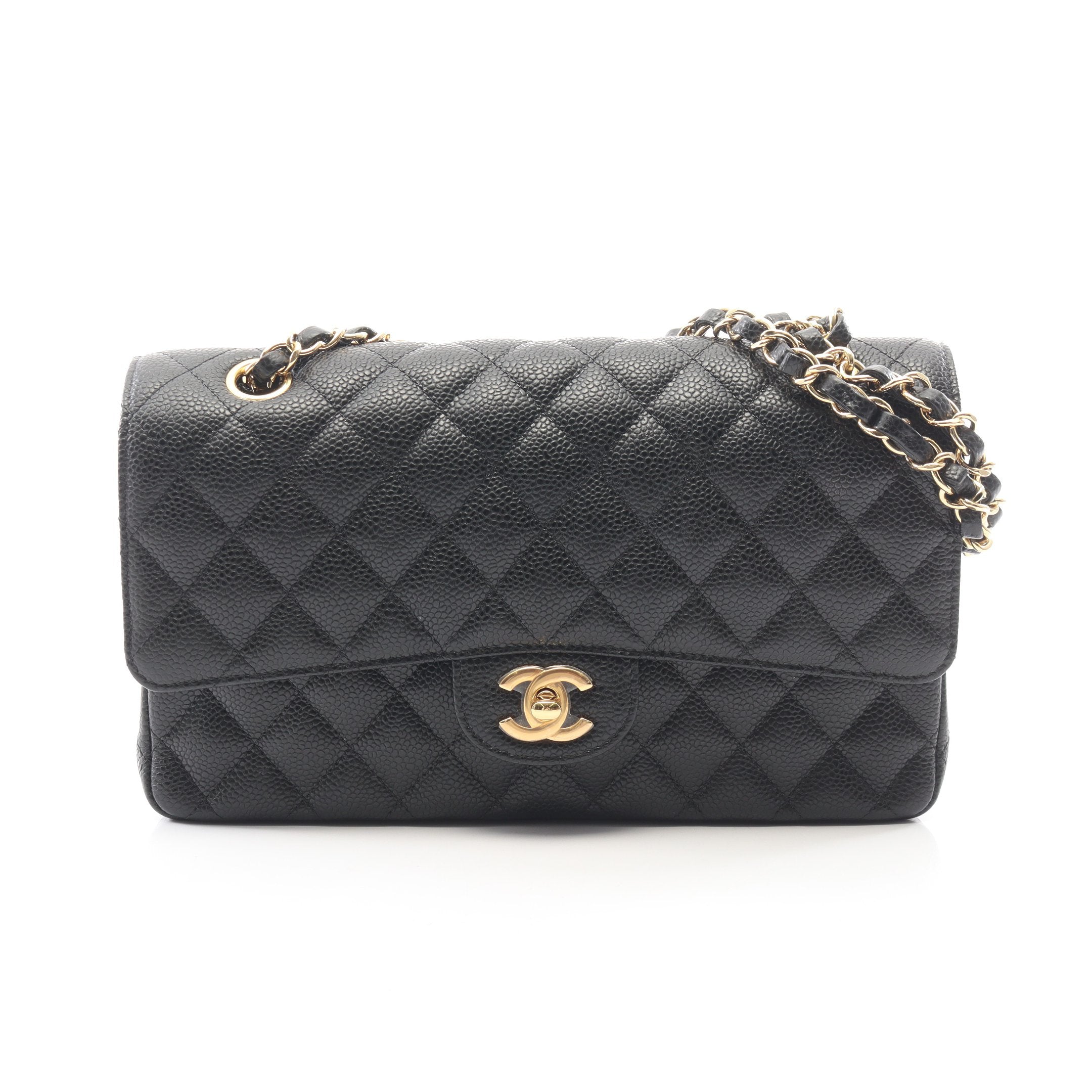 CHANEL マトラッセ30 キャビアスキン チェーンショルダーバッグ ブラック マトラッセ30 キャビアスキン シングルチェーンショルダー/ シャネル