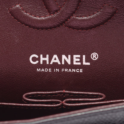 マトラッセ Wフラップ Wチェーンショルダーバッグ キャビアスキン ブラック シルバー金具 シャネル バッグ CHANEL