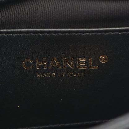 ミニマトラッセ CCスネーク Wチェーンショルダーバッグ キャビアスキン ブラック ゴールド金具 シャネル バッグ CHANEL