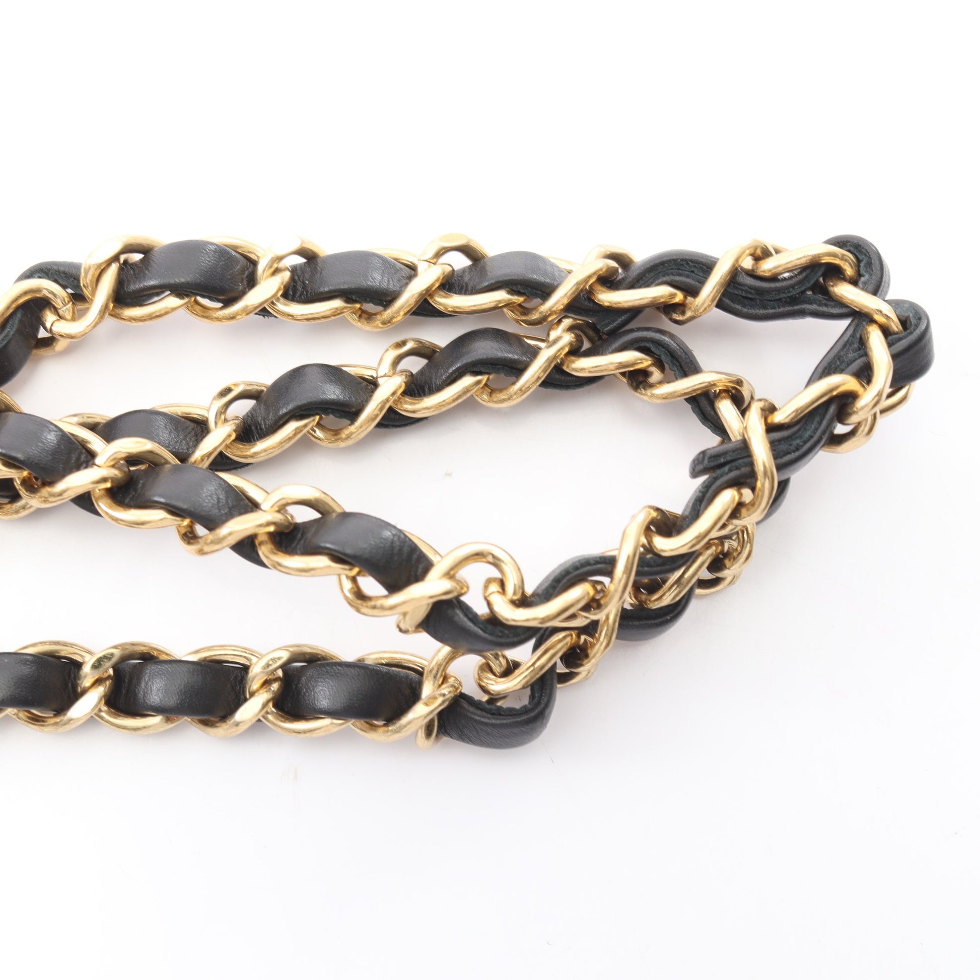 ミニマトラッセ CCスネーク Wチェーンショルダーバッグ キャビアスキン ブラック ゴールド金具 シャネル バッグ CHANEL