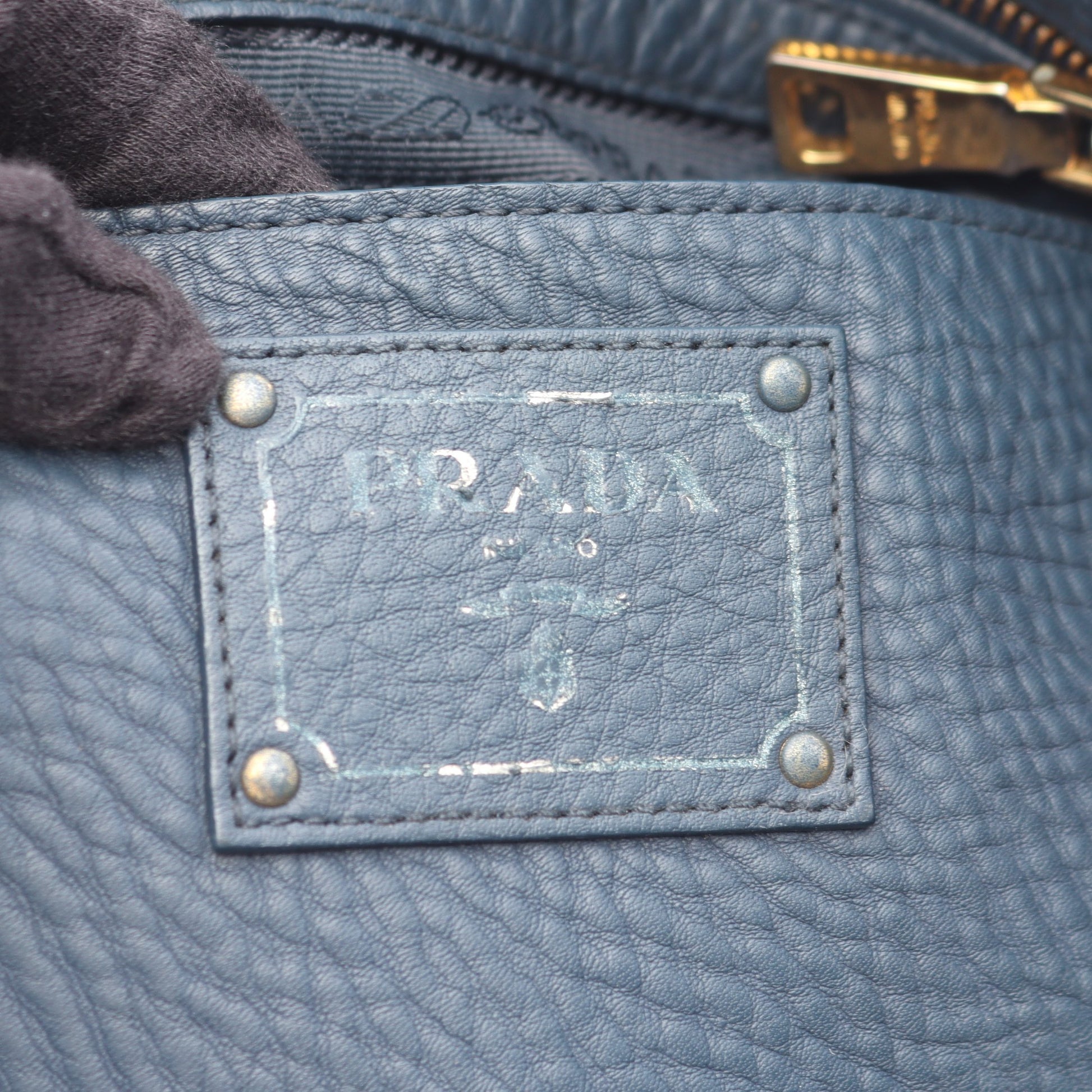 VIT DAINO ヴィッテロダイノ ショルダーバッグ トートバッグ レザー ブルー プラダ バッグ PRADA