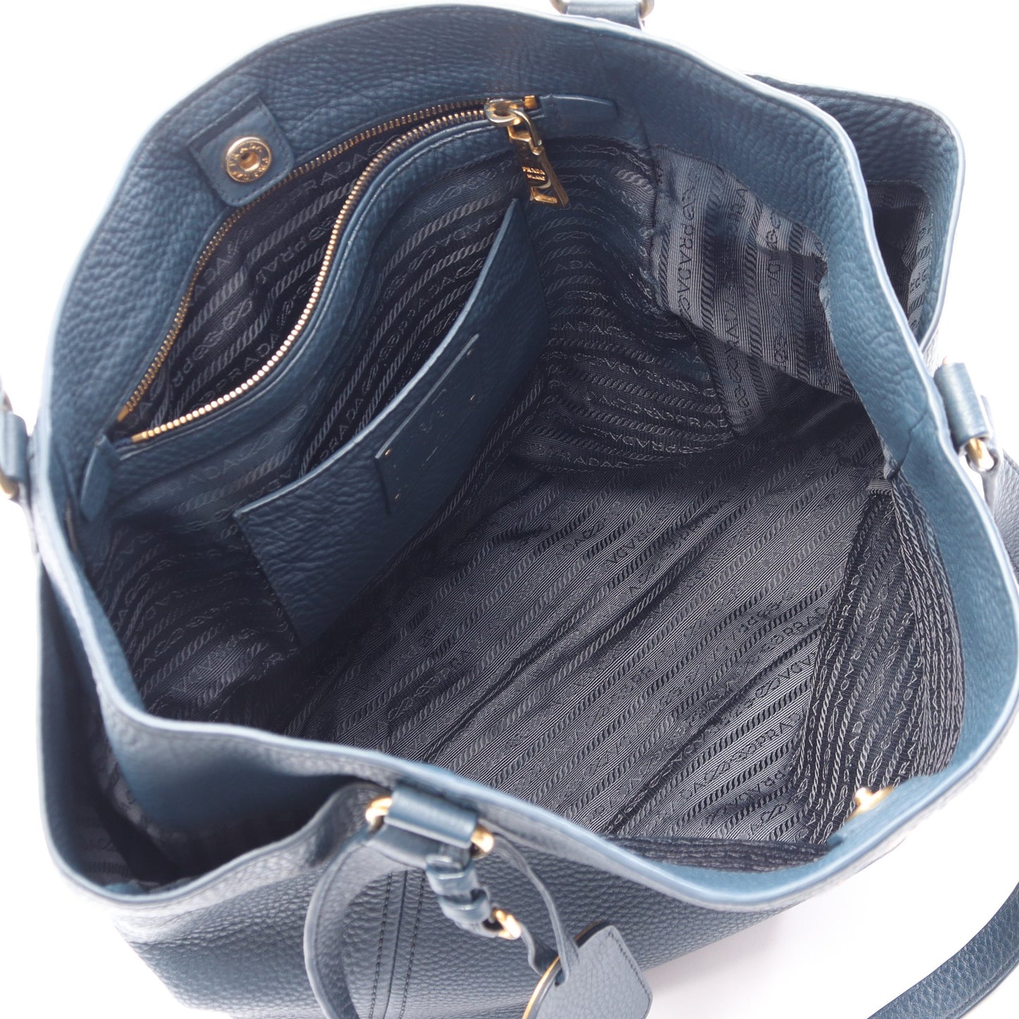 VIT DAINO ヴィッテロダイノ ショルダーバッグ トートバッグ レザー ブルー プラダ バッグ PRADA