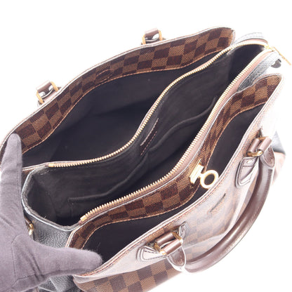ノルマンディー ダミエエベヌ ノワール 2WAY ハンドバッグ PVC レザー ブラウン ブラック ルイヴィトン バッグ LOUIS VUITTON