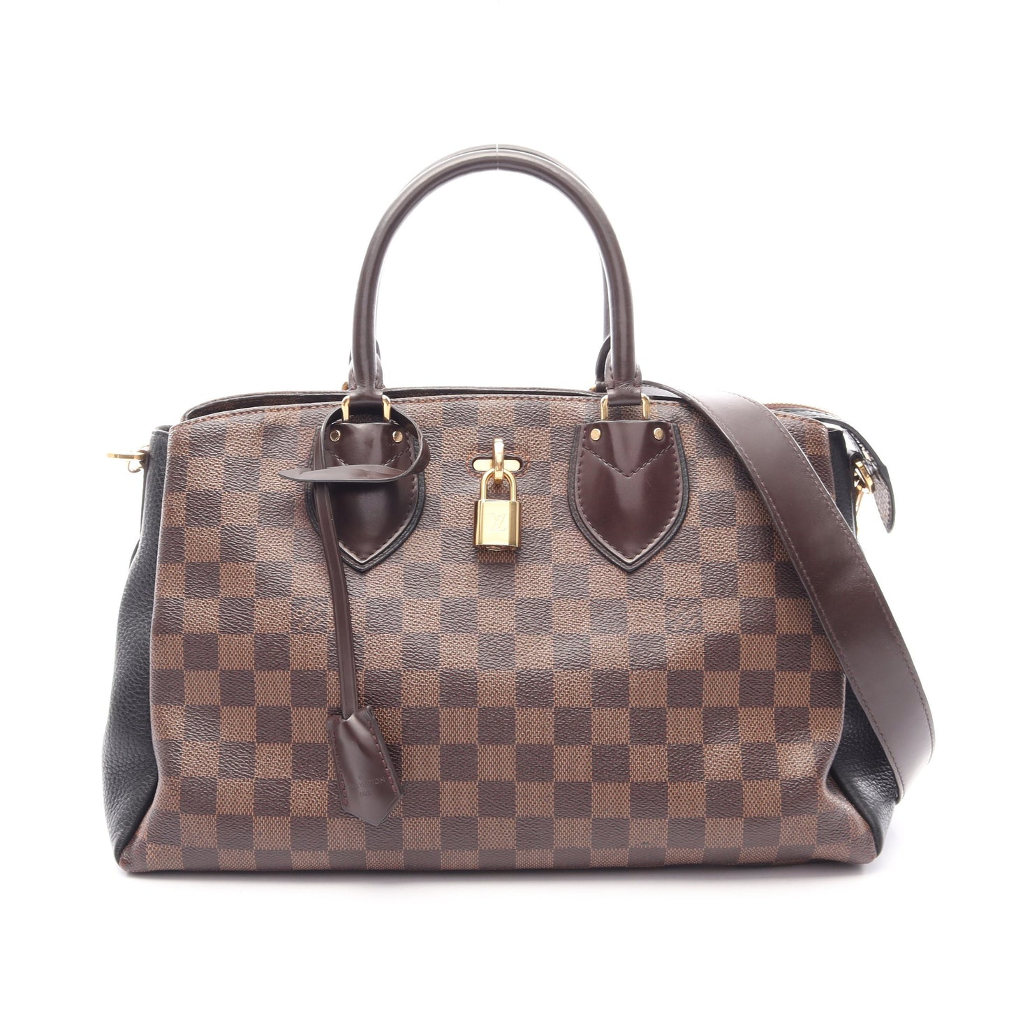 ノルマンディー ダミエエベヌ ノワール 2WAY ハンドバッグ PVC レザー ブラウン ブラック ルイヴィトン バッグ LOUIS VUITTON