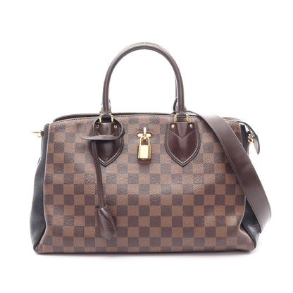 ノルマンディー ダミエエベヌ ノワール 2WAY ハンドバッグ PVC レザー ブラウン ブラック ルイヴィトン バッグ LOUIS VUITTON