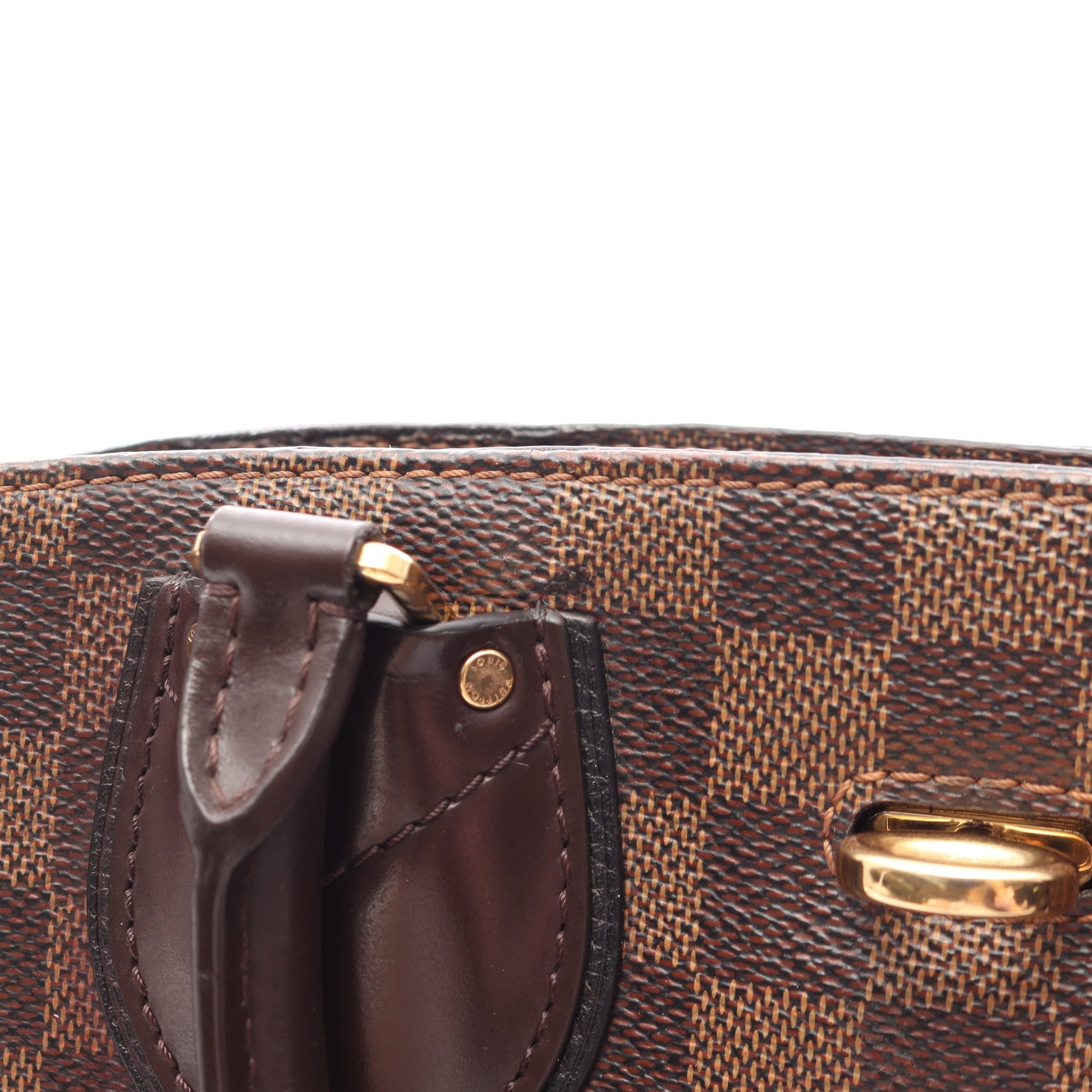 ノルマンディー ダミエエベヌ ノワール 2WAY ハンドバッグ PVC レザー ブラウン ブラック ルイヴィトン バッグ LOUIS VUITTON