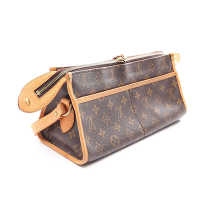 ポパンクール ロン モノグラム ショルダーバッグ PVC レザー ブラウン ルイヴィトン バッグ LOUIS VUITTON