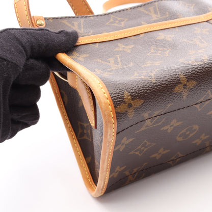ポパンクール ロン モノグラム ショルダーバッグ PVC レザー ブラウン ルイヴィトン バッグ LOUIS VUITTON