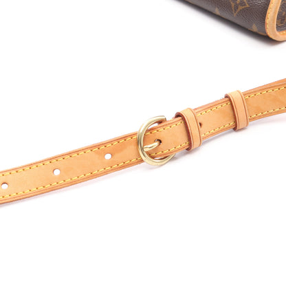 ポパンクール ロン モノグラム ショルダーバッグ PVC レザー ブラウン ルイヴィトン バッグ LOUIS VUITTON